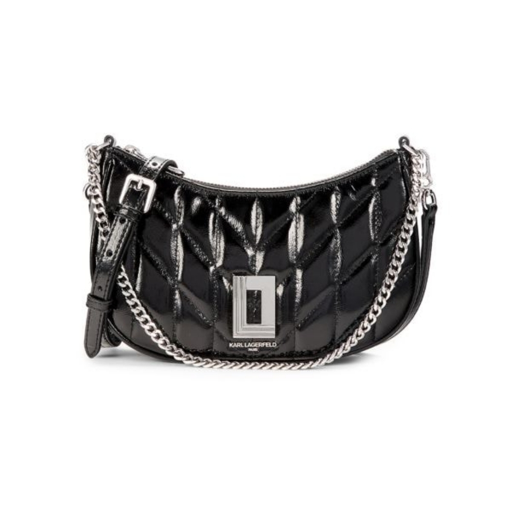 Karl Lagerfeld ParisDemi Lafayette Patent Leather Two Way Baguette Bag